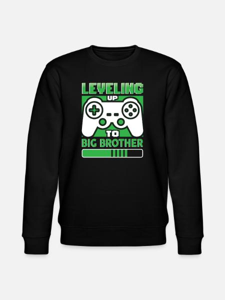 Leveling Up To Big Brother - Stanley/Stella CHANGER Unisex Organic Sweatshirt - black