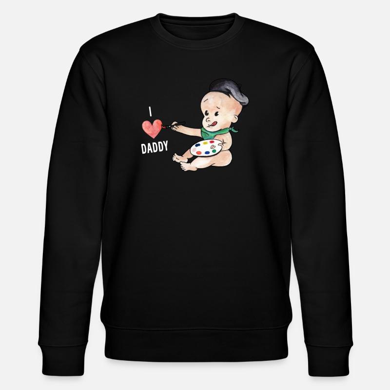 Le bébé aime papa - Sweat bio CHANGER Stanley/Stella Unisexe - noir