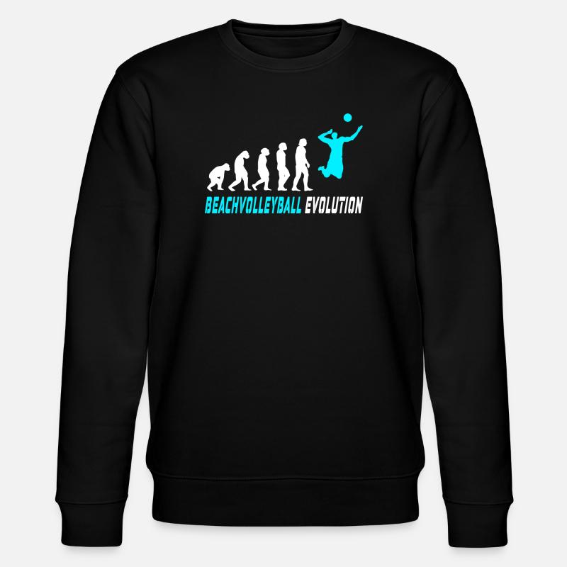 Beachvolleyball Evolution Design / Geschenkidee - Stanley/Stella Unisex Bio-Sweatshirt CHANGER  - Schwarz