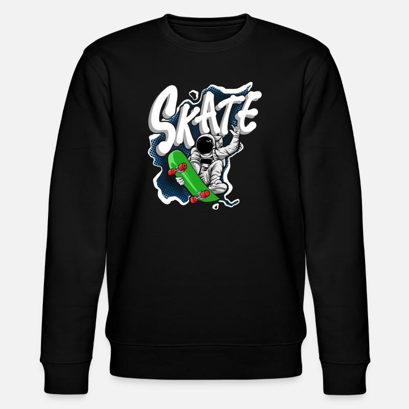 Skate Astronaut - Stanley/Stella Unisex Bio-Sweatshirt CHANGER  - Schwarz