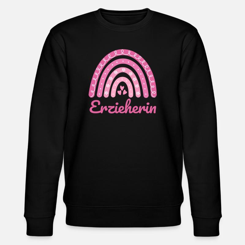 Kindergarten teacher Regenbogen - Stanley/Stella CHANGER Unisex Organic Sweatshirt - black