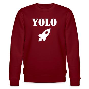 Yolo - Stanley/Stella Unisex Bio-Sweatshirt CHANGER  - Burgunderrot - Vorne - Nik (191cm) & Marisol (170cm)