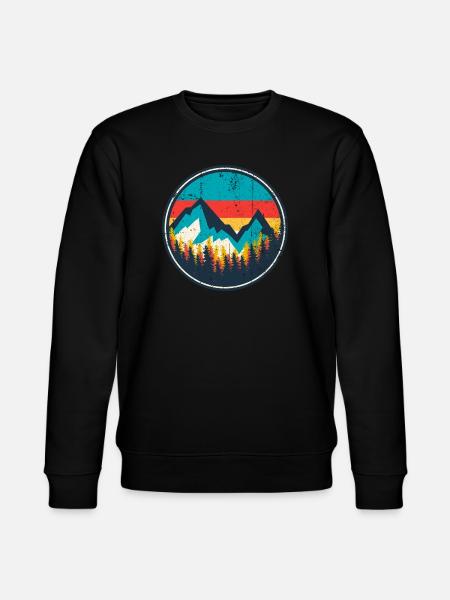 Aurora Ridge Mountain Sunset - Stanley/Stella CHANGER Unisex Organic Sweatshirt - black