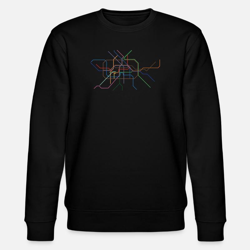 Abstrakte Minutinsektion Linienkunst - Stanley/Stella Unisex Bio-Sweatshirt CHANGER  - Schwarz