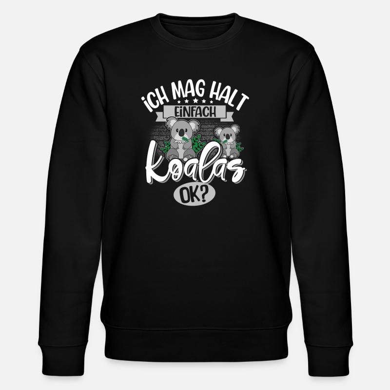 Koala - Stanley/Stella Unisex Bio-Sweatshirt CHANGER  - Schwarz