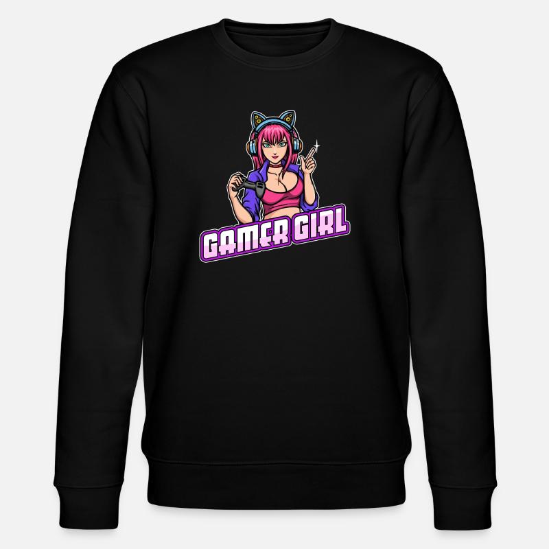 Gamer Queen Headset Controller Zocker - Stanley/Stella CHANGER Unisex Organic Sweatshirt - black