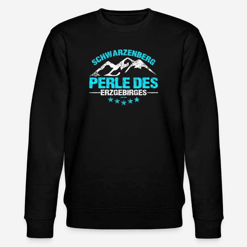 Perle des Erzgebirges - Stanley/Stella Unisex Bio-Sweatshirt CHANGER  - Schwarz