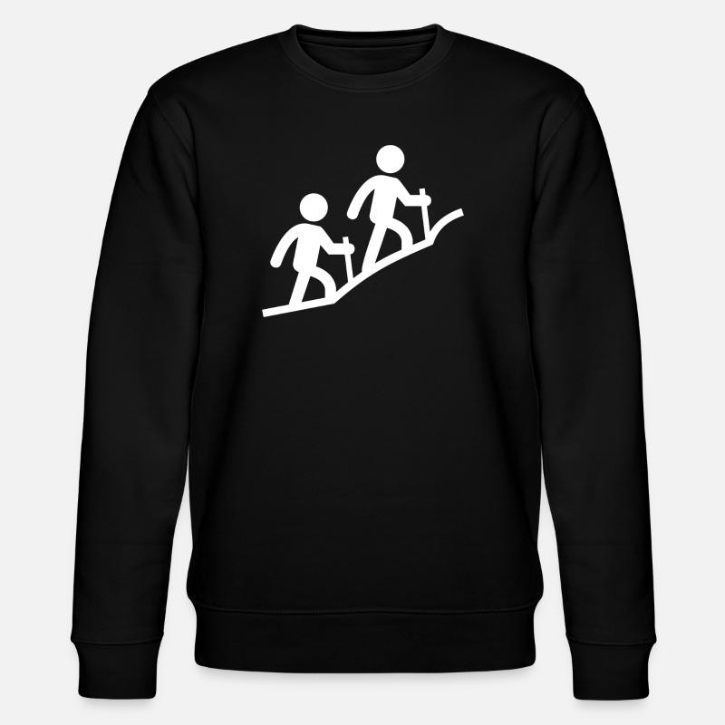 Hiking, mountain hiking, trekking, running - Stanley/Stella CHANGER Unisex Organic Sweatshirt - black