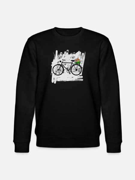 bicycle flowers cyclist - Stanley/Stella CHANGER Unisex Organic Sweatshirt - black
