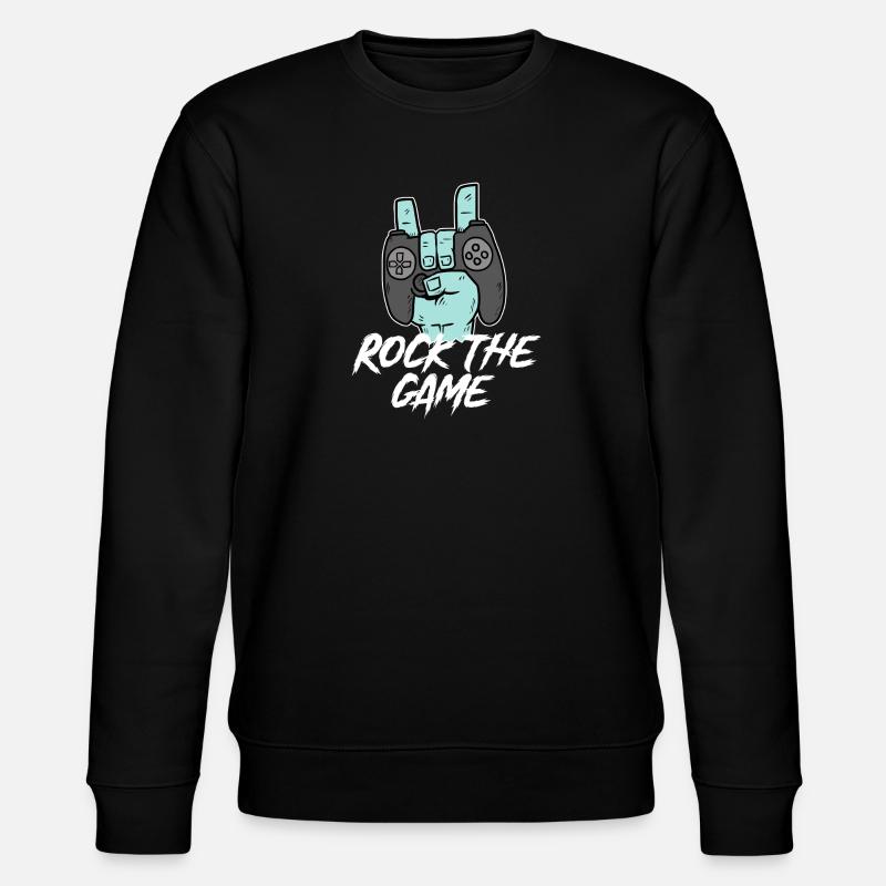 Gamer Saying Zocker Controller Game - Stanley/Stella CHANGER Unisex Organic Sweatshirt - black