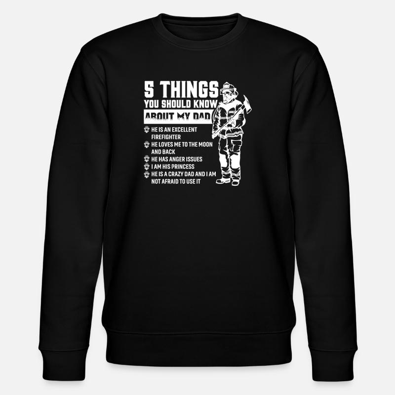 Feuerwehrmann Papa - Stanley/Stella Unisex Bio-Sweatshirt CHANGER  - Schwarz