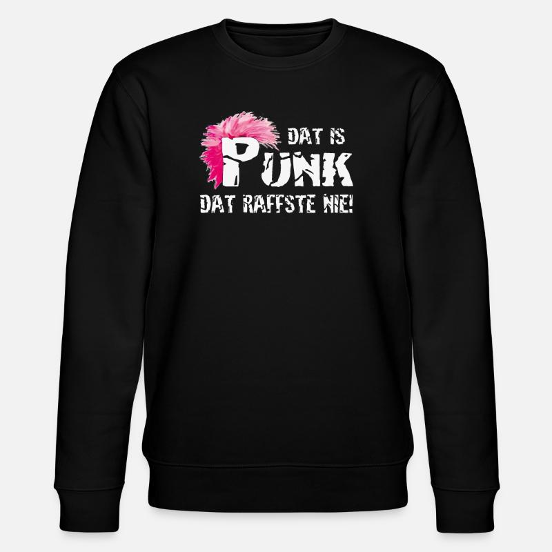 Dat is Punk dat raffste nie! - Stanley/Stella Unisex Bio-Sweatshirt CHANGER  - Schwarz