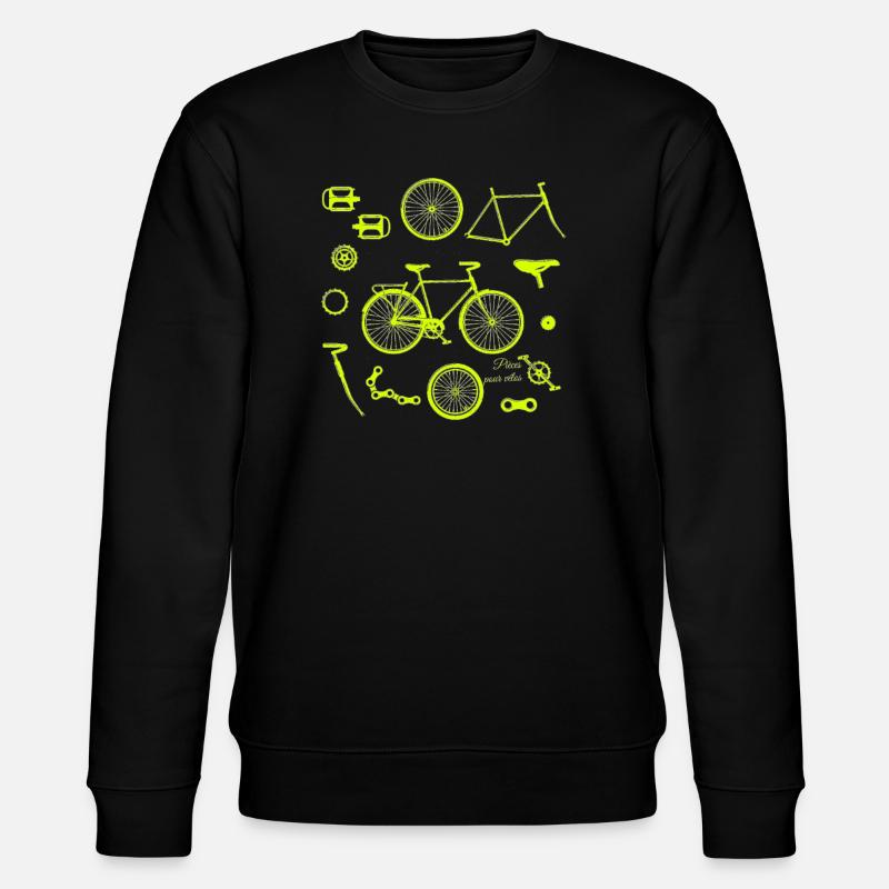 Illustration de pièces de vélo - Sweat bio CHANGER Stanley/Stella Unisexe - noir
