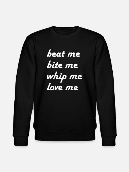 slå mig bide mig pisk mig - Stanley/Stella økologisk unisex-sweatshirt CHANGER - sort