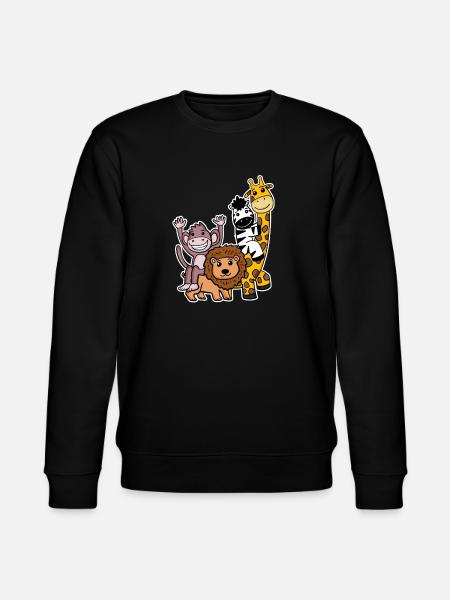 Cute animals - Stanley/Stella CHANGER Unisex Organic Sweatshirt - black