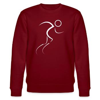 Marathon Marathonlauf - Stanley/Stella Unisex Bio-Sweatshirt CHANGER  - Burgunderrot - Vorne - Nik (191cm) & Marisol (170cm)