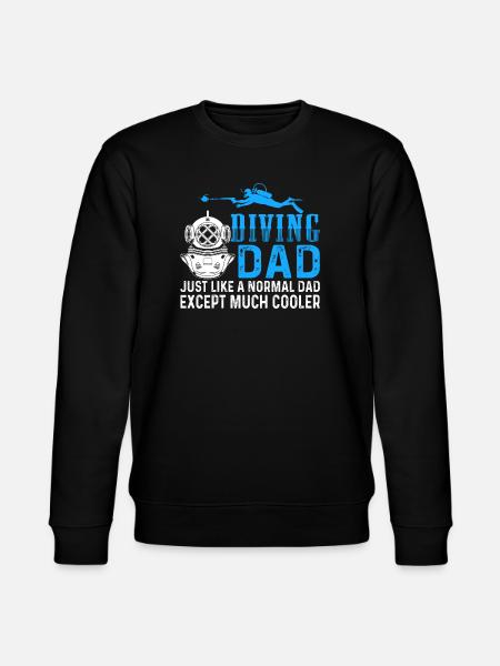 Diver Diving Dad Father - Stanley/Stella CHANGER Unisex Organic Sweatshirt - black
