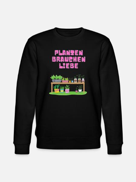 Pflanzen brauchen Liebe - Stanley/Stella Unisex Bio-Sweatshirt CHANGER - Schwarz