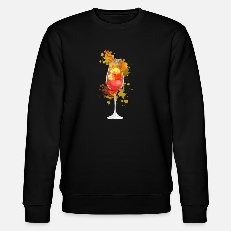 Aperolspritz Cocktail - Stanley/Stella Unisex Bio-Sweatshirt CHANGER  - Schwarz