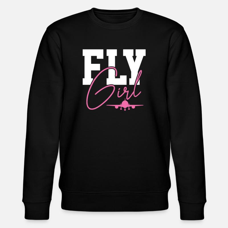 Flugzeug - Stanley/Stella Unisex Bio-Sweatshirt CHANGER  - Schwarz