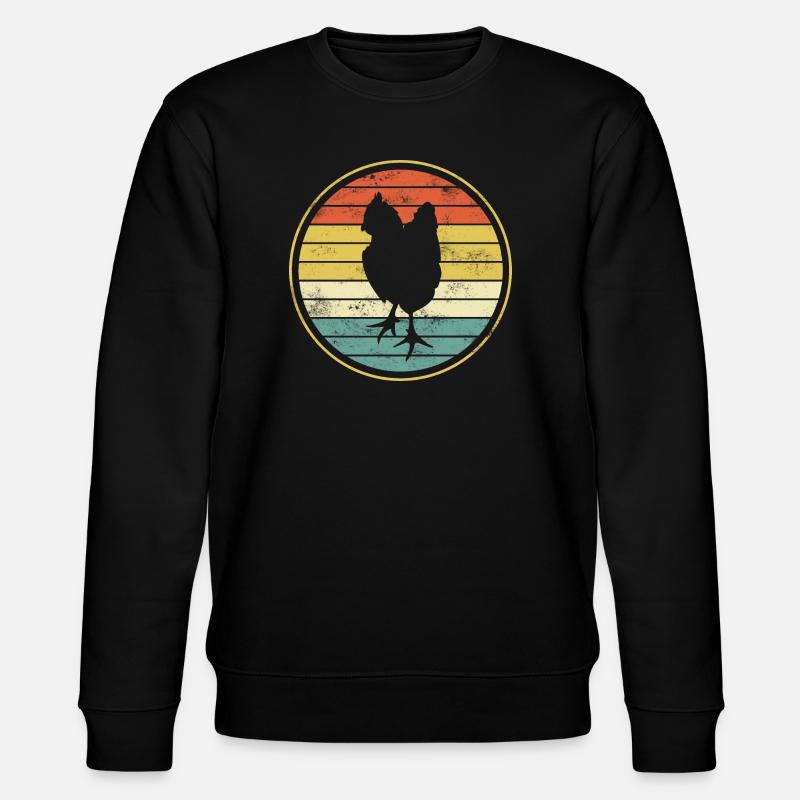Huhn Hühner - Stanley/Stella Unisex Bio-Sweatshirt CHANGER  - Schwarz