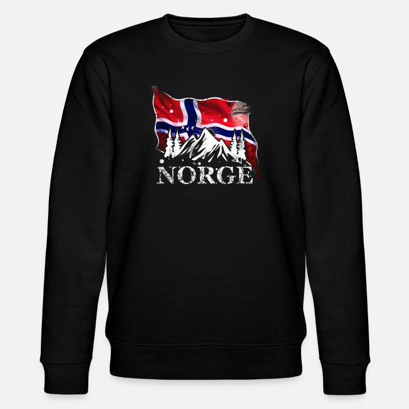 Norwegen - Stanley/Stella Unisex Bio-Sweatshirt CHANGER  - Schwarz