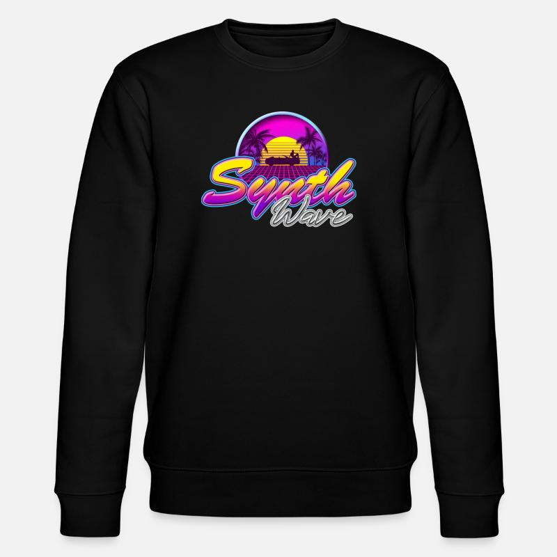 Synth-Wave Music Neon-Vibe Electrowave sunset - Stanley/Stella Unisex Bio-Sweatshirt CHANGER - Schwarz