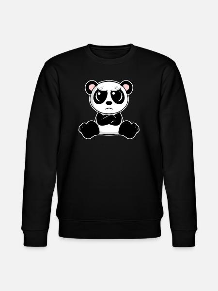Le panda mignon est agacé - Sweat bio CHANGER Stanley/Stella Unisexe - noir