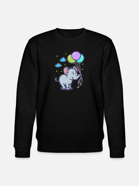 Drôle animal Cool Bébé Éléphant - Sweat bio CHANGER Stanley/Stella Unisexe - noir