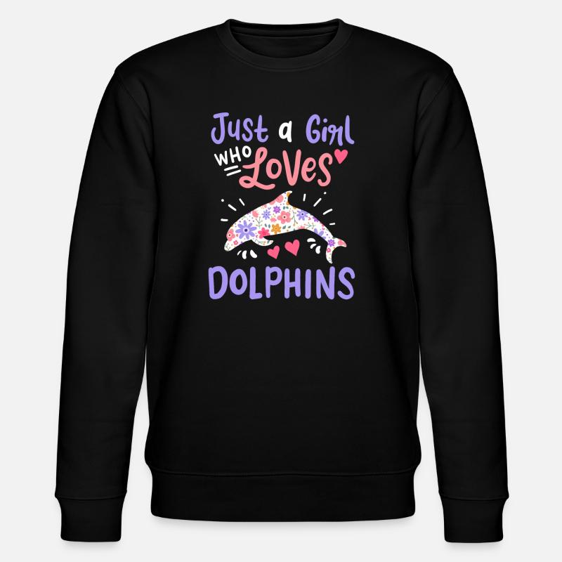 Dolphin Dolphin Lovers - Stanley/Stella CHANGER Unisex Organic Sweatshirt - black
