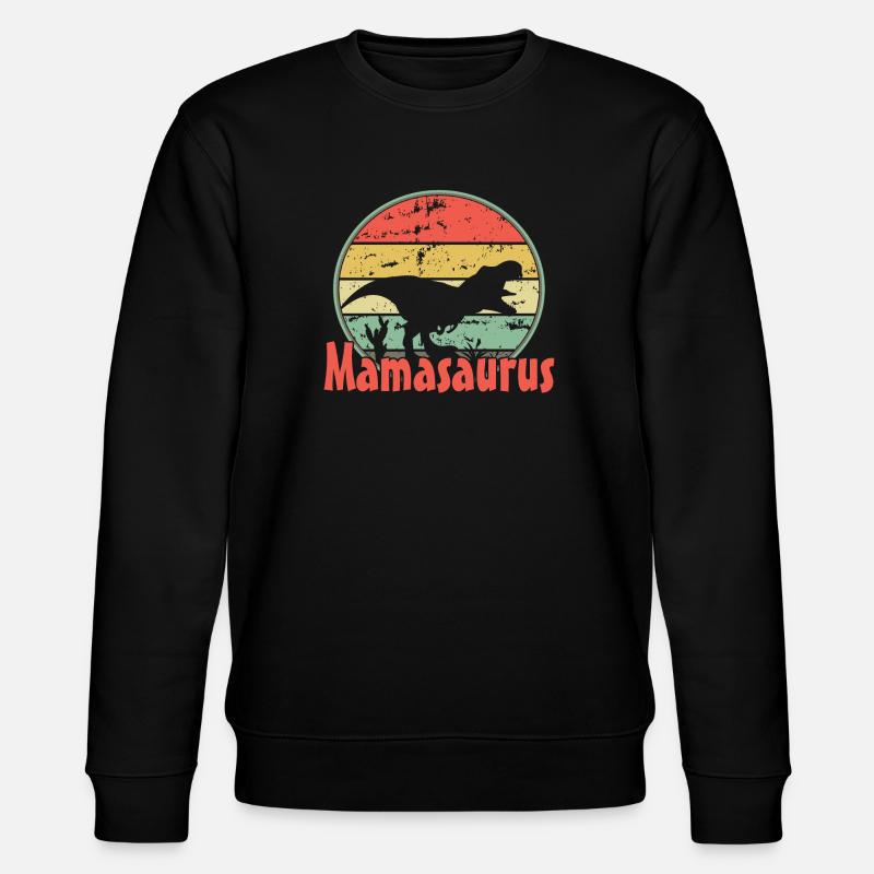Mama Mamasaurus - Stanley/Stella Unisex Bio-Sweatshirt CHANGER  - Schwarz