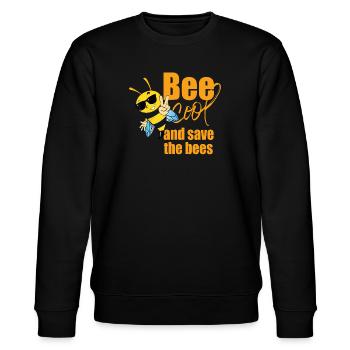 Bee Cool Save the Bees : abeille écologie humour - Sweat bio CHANGER Stanley/Stella Unisexe - noir - Devant - Nik (191cm) & Marisol (170cm)