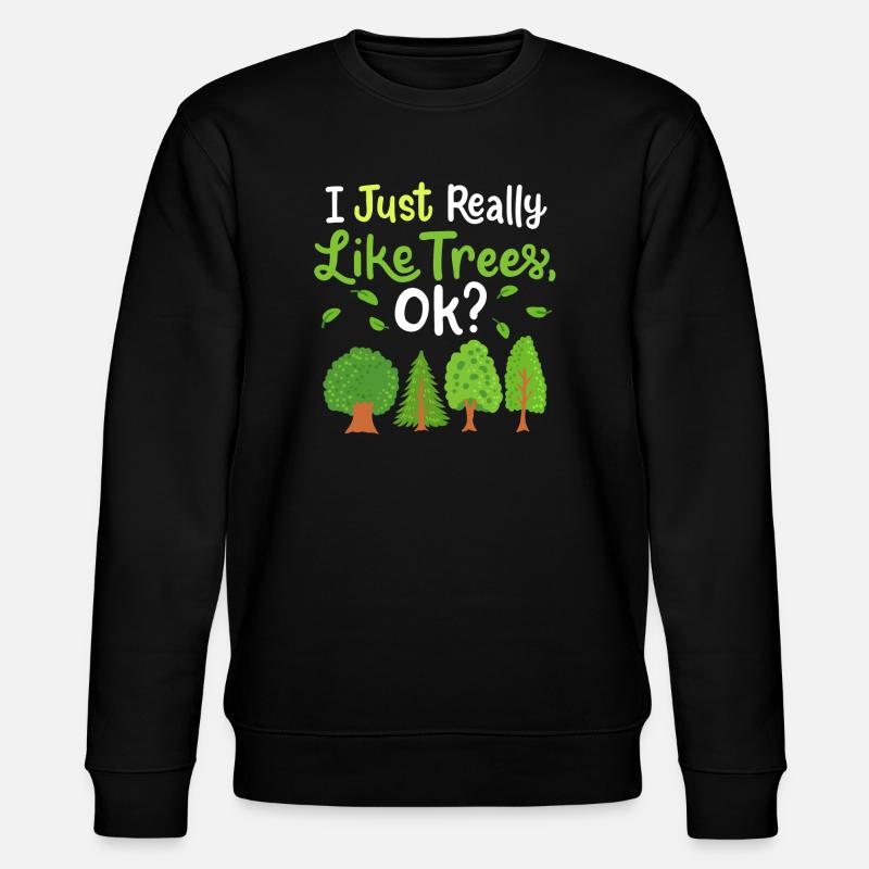 Trees Forest - Stanley/Stella CHANGER Unisex Organic Sweatshirt - black