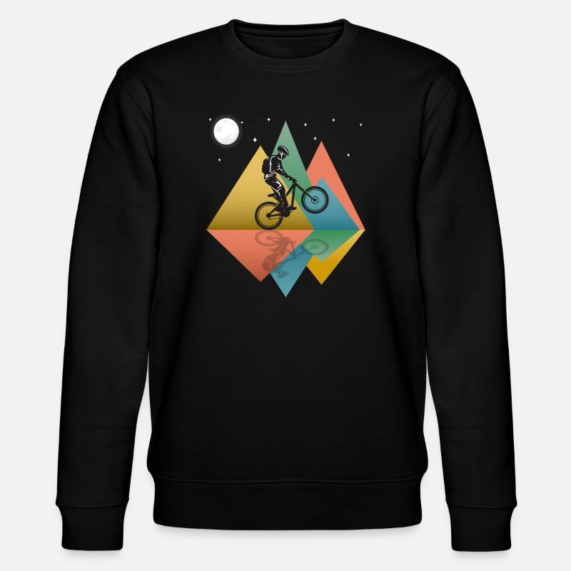 Mountainbiken Retro - Stanley/Stella Unisex Bio-Sweatshirt CHANGER  - Schwarz