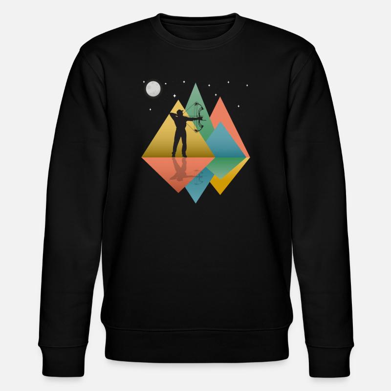 Archery Mens - Compound Bow - Stanley/Stella CHANGER Unisex Organic Sweatshirt - black