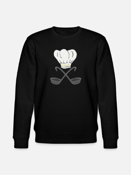 Chef's hat with soup ladles, cooking - Stanley/Stella CHANGER Unisex Organic Sweatshirt - black