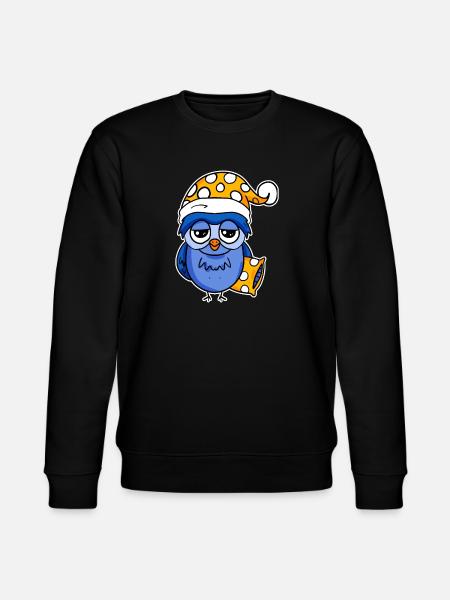 Early riser owl sleeping - Stanley/Stella CHANGER Unisex Organic Sweatshirt - black