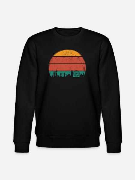 Sunset Skyline Silhouette - Stanley/Stella CHANGER Unisex Organic Sweatshirt - black