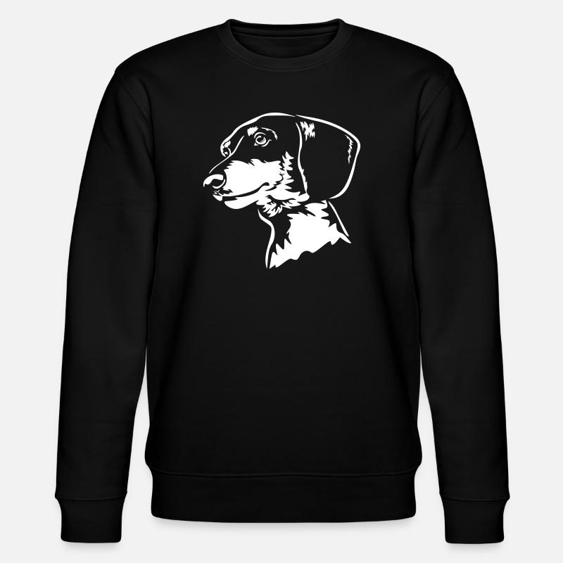 Dachshund head "Black Edition" - Stanley/Stella CHANGER Unisex Organic Sweatshirt - black