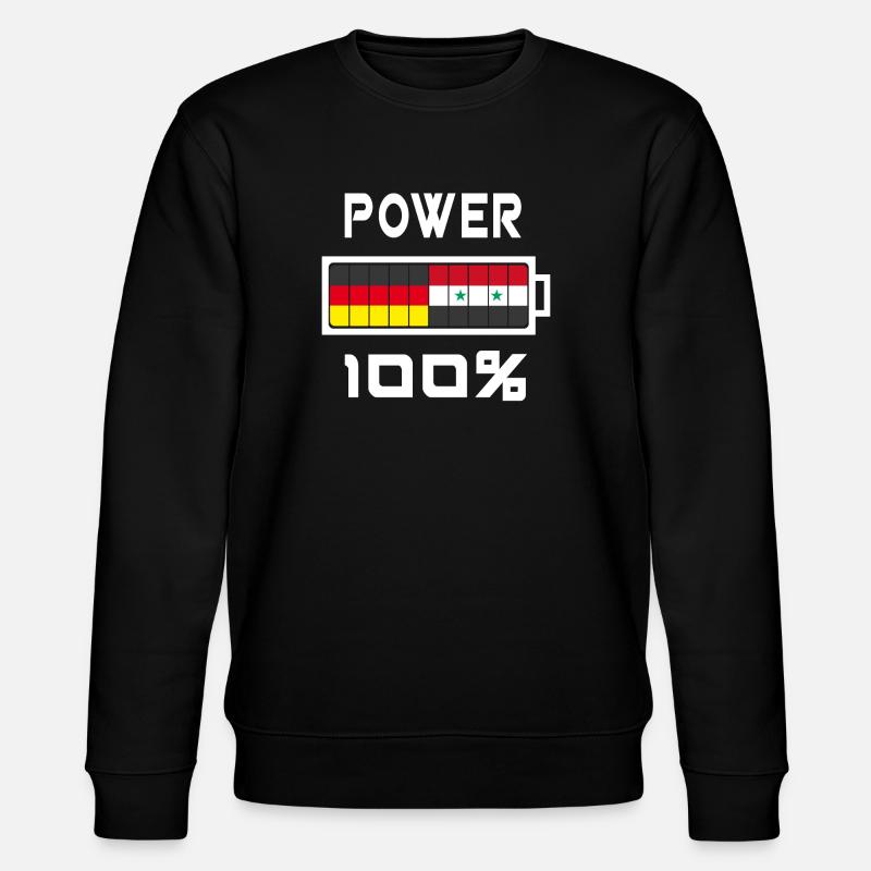 Germany and Syria Power 100% - Stanley/Stella CHANGER Unisex Organic Sweatshirt - black