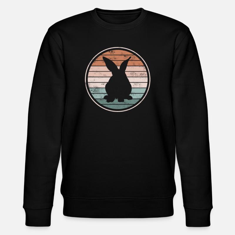 Hase Kaninchen - Stanley/Stella Unisex Bio-Sweatshirt CHANGER  - Schwarz