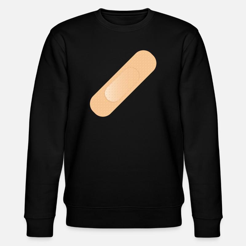 einfaches Heftpflaster als Gestaltungselement - Stanley/Stella Unisex Bio-Sweatshirt CHANGER - Schwarz