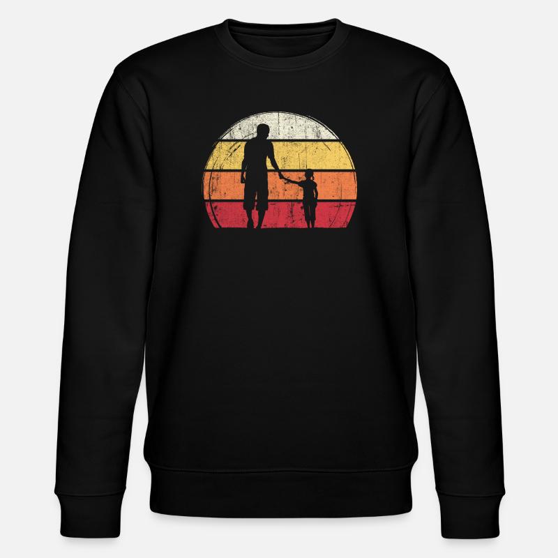 Sunset Silhouette: Vater und Kind - Stanley/Stella Unisex Bio-Sweatshirt CHANGER  - Schwarz