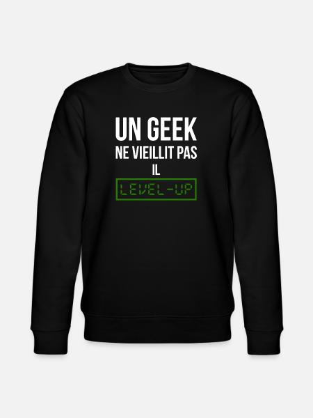 Geek Level (vert) - Sweat bio CHANGER Stanley/Stella Unisexe - noir