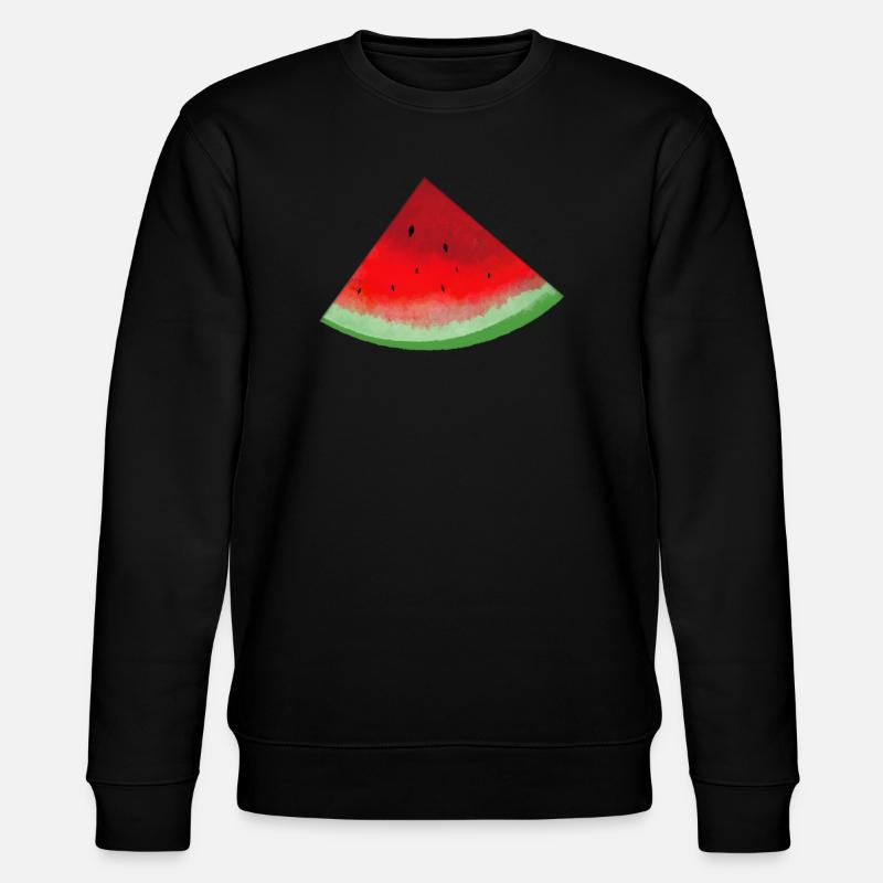 Wassermelonen Stück Aquarell - Stanley/Stella Unisex Bio-Sweatshirt CHANGER  - Schwarz