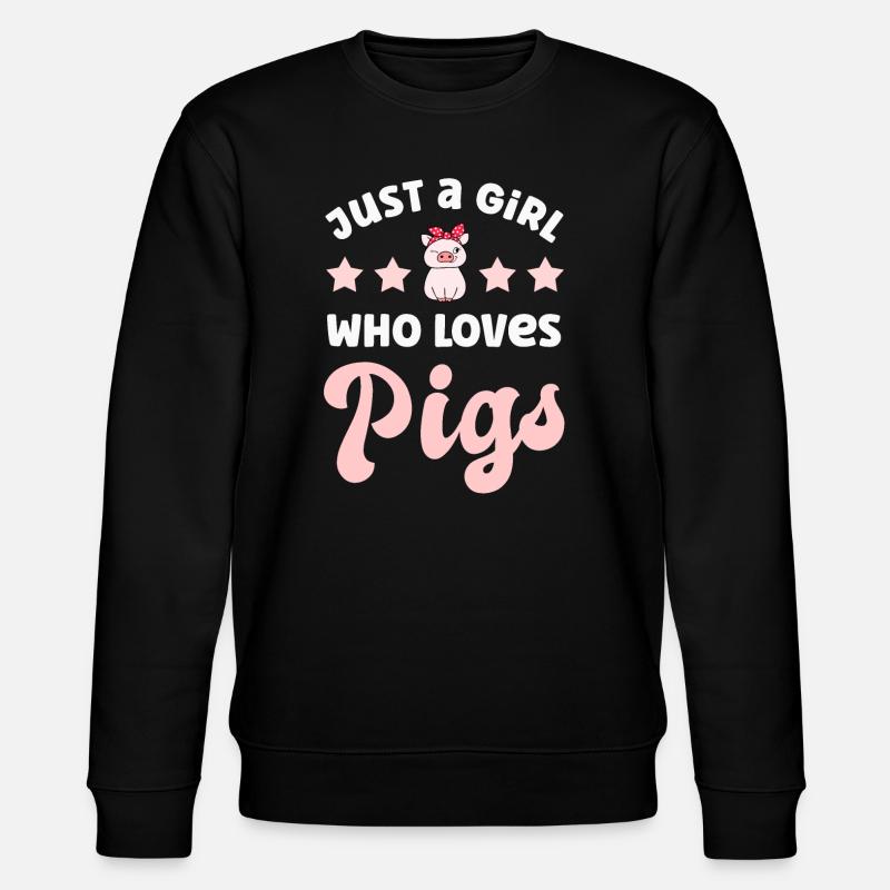 Pig pigs - Stanley/Stella CHANGER Unisex Organic Sweatshirt - black