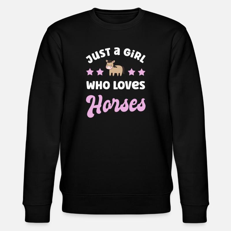 Horse Horses - Stanley/Stella CHANGER Unisex Organic Sweatshirt - black