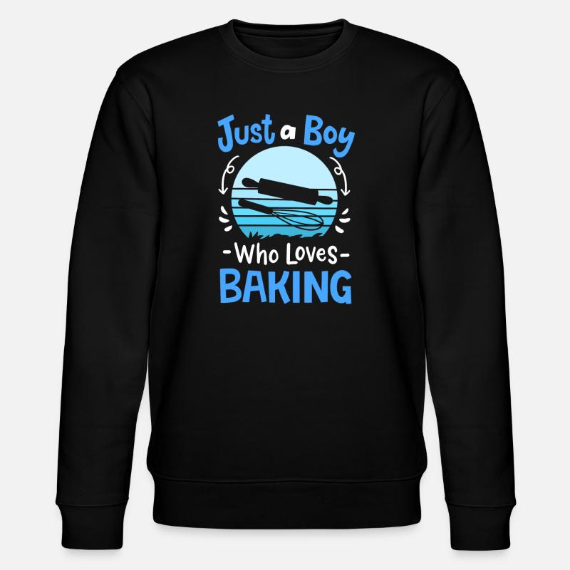 Backen Bäcker Retro - Stanley/Stella Unisex Bio-Sweatshirt CHANGER  - Schwarz