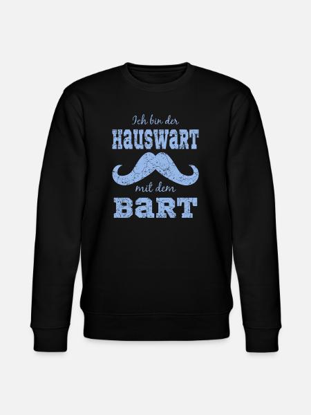 Lustiges Bart Motiv - Stanley/Stella Unisex Bio-Sweatshirt CHANGER  - Schwarz