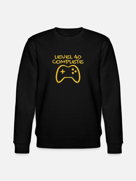 40th birthday - 40 years gift - Stanley/Stella CHANGER Unisex Organic Sweatshirt - black